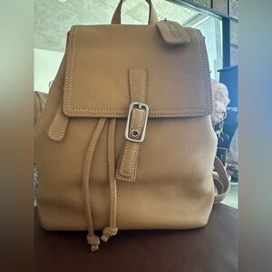 Coach Vintage  Tan Leather Backpack
